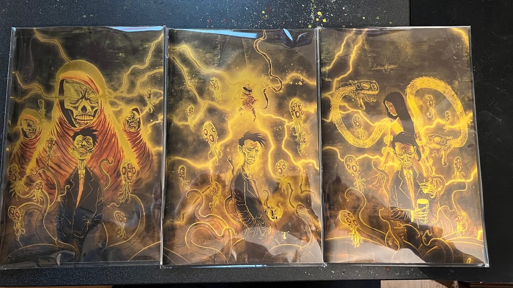 Image of 20th ANNIVERSARY GOLD FOIL WORMWOOD: THE DARK UTERUS TRIPTYCH SETS