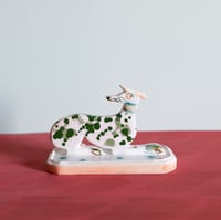 Image 2 of Miniature Whippet Ornament - chromium green copper collar