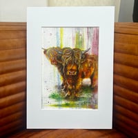 Image 2 of Chromatic Coos (Fine Art Giclée Print) 