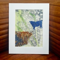 Image 2 of Blue Coos (Fine Art Giclée Print)