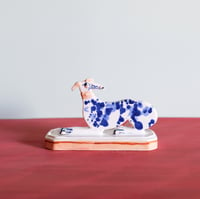 Image 2 of Miniature Whippet Ornament - Cobalt