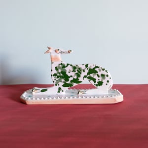 Image of Large Whippet Ornament - Chromium green