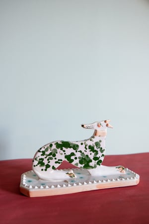Image of Large Whippet Ornament - Chromium green