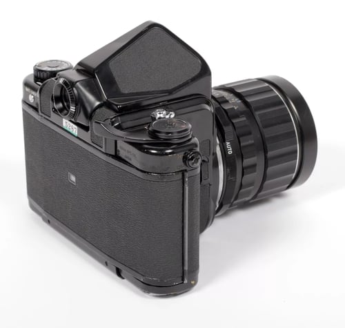 Image of Pentax 6X7 MLU camera with prism and SMC 75mm F4.5 lens #5287