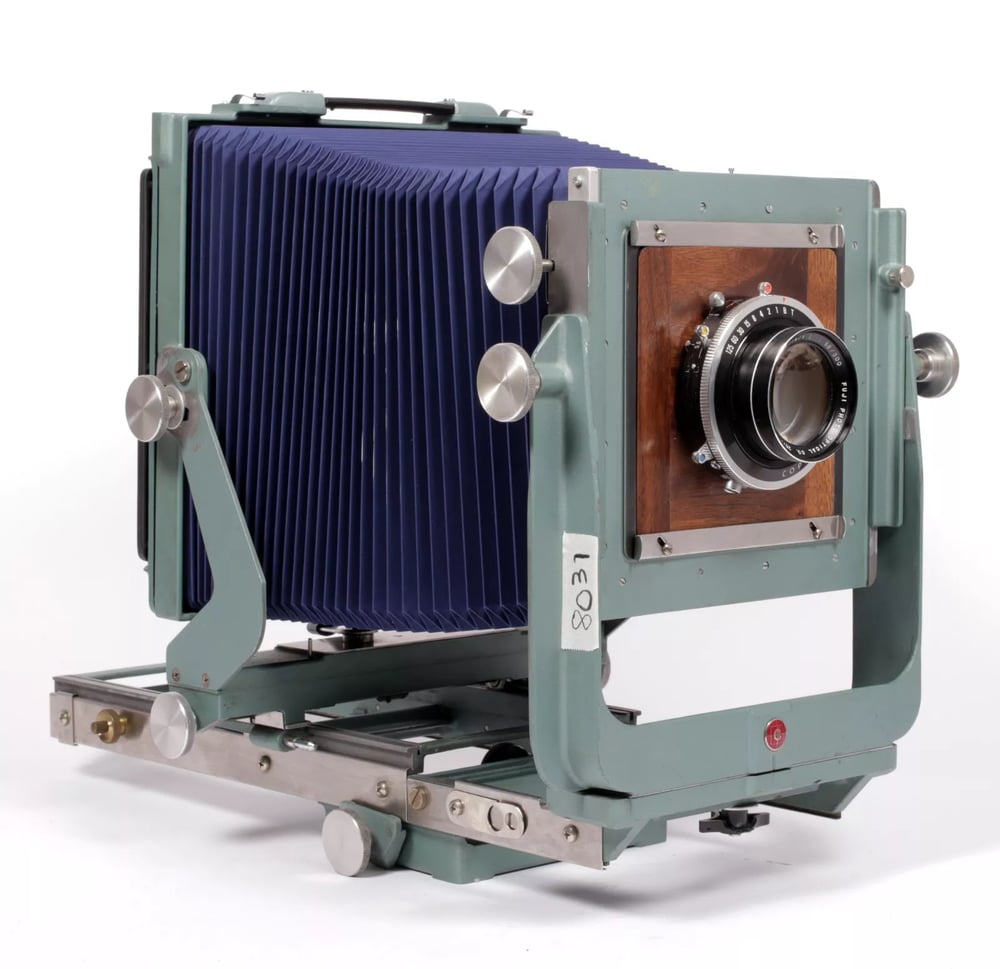 Image of Calumet C1 8X10 camera w/ Fuji L 300mm F5.6 lens + fresnel + holder NEW BELLOWS (#8031)