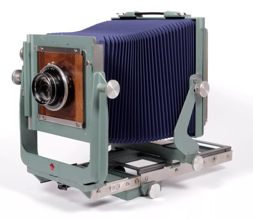 Image of Calumet C1 8X10 camera w/ Fuji L 300mm F5.6 lens + fresnel + holder NEW BELLOWS (#8031)