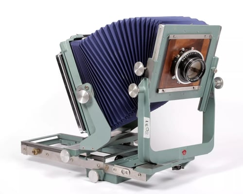 Image of Calumet C1 8X10 camera w/ Fuji L 300mm F5.6 lens + fresnel + holder NEW BELLOWS (#8031)