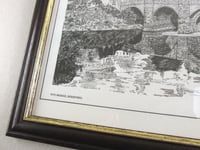 Image 5 of Hereford River Wye Bridge, Vintage B&W Art Print by Morton Danby, Framed Size 13 3/8 x 11 4/10 ins