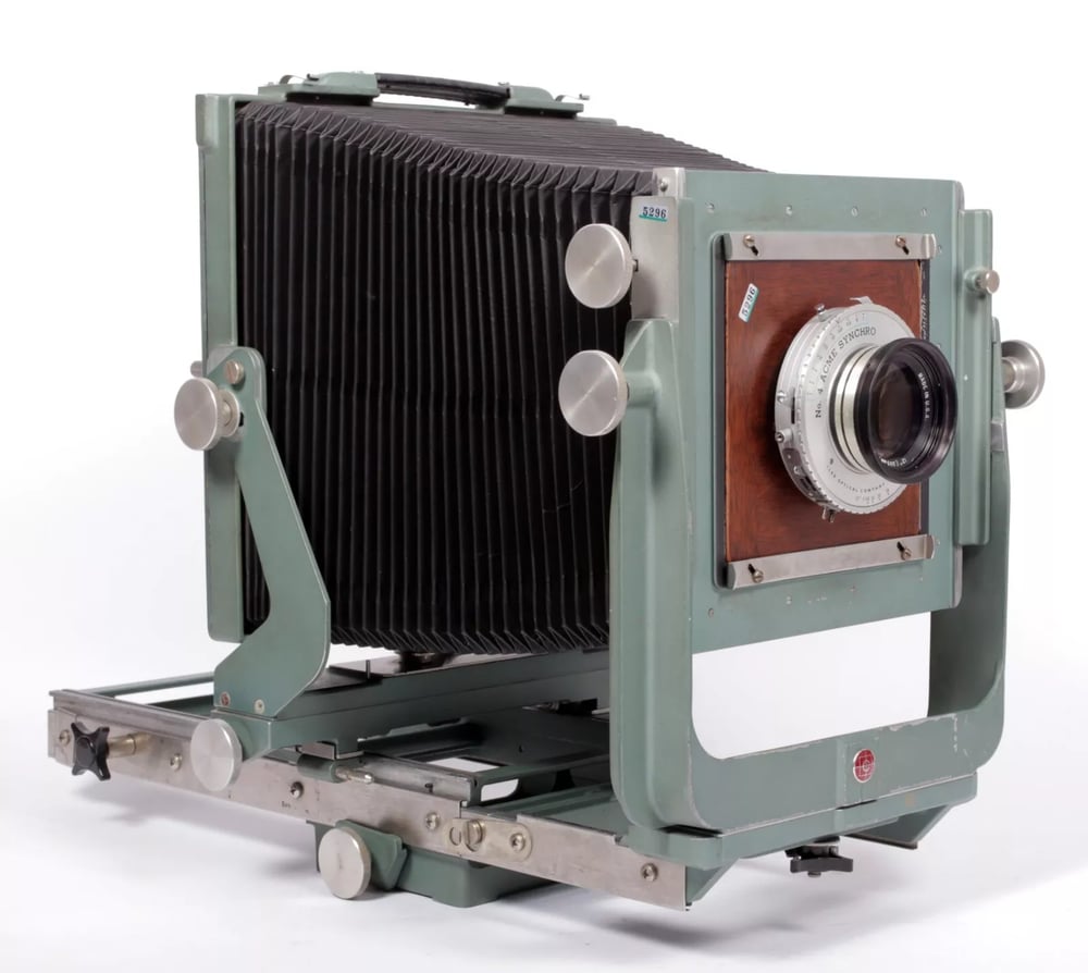 Image of Calumet C1 8X10 camera w/ Caltar 305mm F6.3 lens + holder #5296