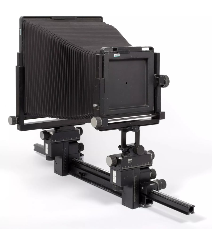 Image of Arca Swiss M Monolith 8X10 camera with telescoping rail + fresnel NEW BELLOWS (#5298)