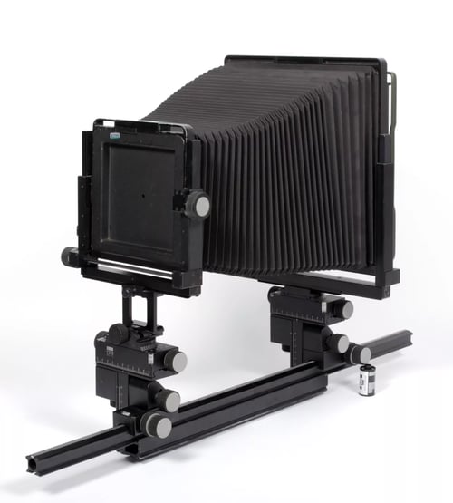 Image of Arca Swiss M Monolith 8X10 camera with telescoping rail + fresnel NEW BELLOWS (#5298)