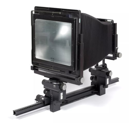 Image of Arca Swiss M Monolith 8X10 camera with telescoping rail + fresnel NEW BELLOWS (#5298)