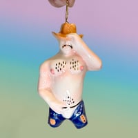 Image 1 of XxxMas Ornaments - Sexy Cowboy with 22Kt Gold