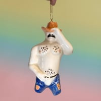 Image 2 of XxxMas Ornaments - Sexy Cowboy with 22Kt Gold