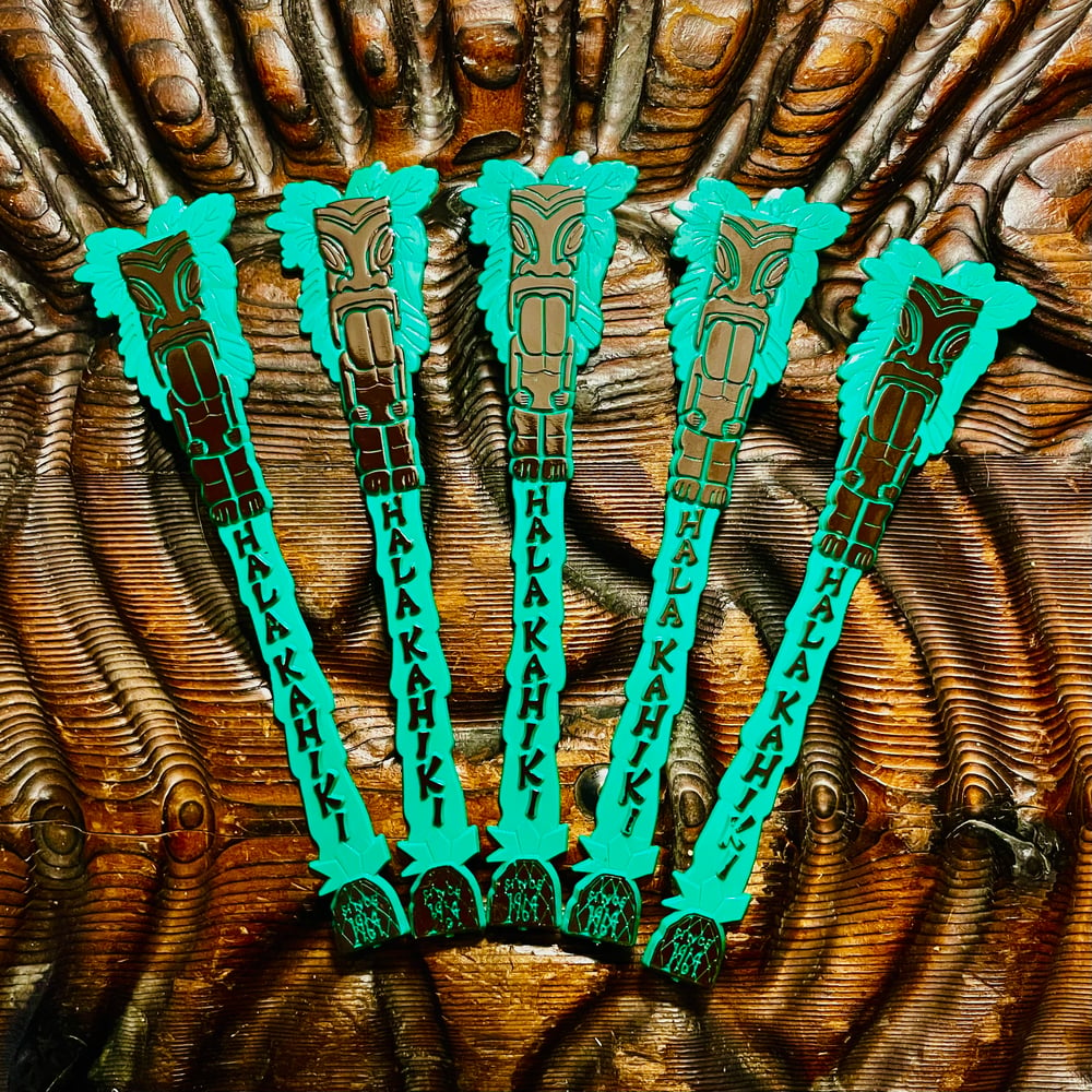 HALA KAHIKI Jungle Tiki 7.5" Swizzle Sticks (Set of 5, 10 or 25)