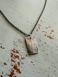 Image 1 of sterling silver feather quote pendant necklace