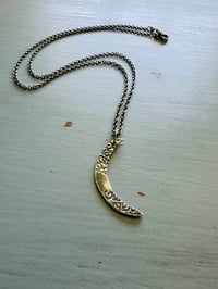 Image 2 of sterling silver crescent moon necklace with happy inscription