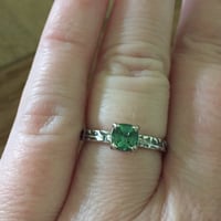 Image 3 of Cushion cut green tourmaline ring