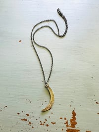 Image 3 of sterling silver crescent moon necklace with happy inscription