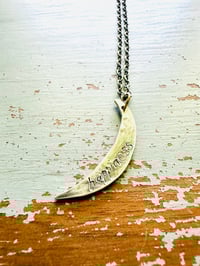 Image 5 of sterling silver moon necklace . handmade by peacesofindigo