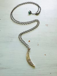 Image 8 of sterling silver moon necklace . handmade by peacesofindigo
