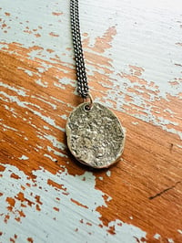 Image 2 of sterling silver double sided pendant necklace