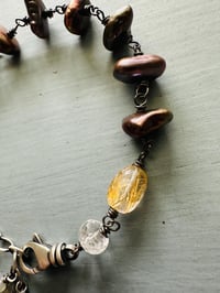 Image 5 of beautiful brown pearl charm bracelet