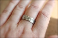 Image 3 of vine engraved wedding band