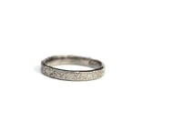 Image 2 of 3mm 18k white gold wedding band with engraved vines