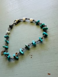 Image 9 of bohemian turquoise and sterling silver charm bracelet