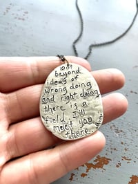 Image 1 of out beyond ideas rumi quote necklace