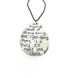 Image 7 of out beyond ideas rumi quote necklace