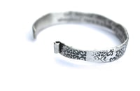 Image 3 of handcrafted sterling silver Rumi out beyond quote cuff
