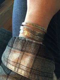 Image 7 of handcrafted sterling silver Rumi out beyond quote cuff