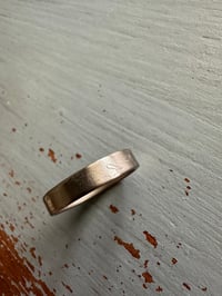 Image 1 of 14k white gold wedding band . river rock wedding ring