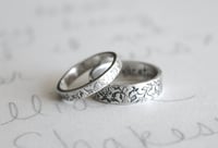 Image 2 of vine wedding band set by peaces of indigo