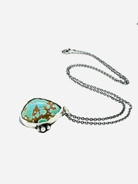 Image 5 of Sierra Nevada turquoise necklace with sterling silver pearl details