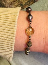 Image 9 of bohemian peacock pearl and gemstone bracelet