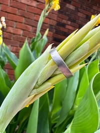 Image 4 of 14k white gold wedding band . river rock wedding ring