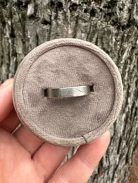 Image 5 of 14k white gold wedding band . river rock wedding ring