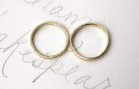 Image 3 of 14k yellow gold walt whitman quote ring set by peacesofindigo