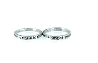 Image 3 of sterling silver your very flesh whitman quote stacking ring set