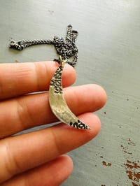 Image 4 of sterling silver moon necklace with happy inscription