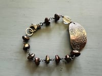 Image 6 of sterling silver i carry your heart medallion bracelet with gemstones