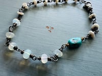 Image 8 of opal pearl and turquoise bracelet