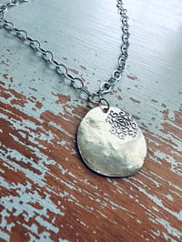 Image 1 of sterling silver Rumi love quote pendant necklace