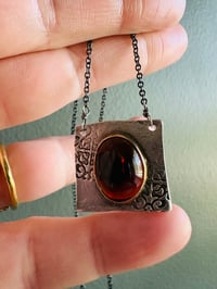 Image 3 of bohemian rubelite tourmaline necklace in 14k gold and sterling silver by peaces of indigo