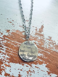 Image 2 of sterling silver Rumi love quote pendant necklace