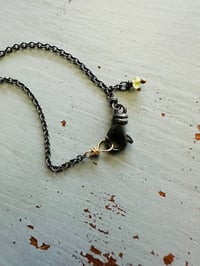 Image 8 of bohemian rubelite tourmaline necklace in 14k gold and sterling silver by peaces of indigo