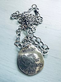 Image 4 of sterling silver Rumi love quote pendant necklace